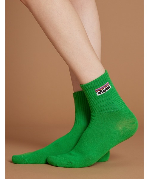 Little sunny bite（リトルサニーバイト）の「Logo socks（ソックス/靴下・レディース・ブラック/ホワイト/グリーン・FREE）」の3枚目の写真