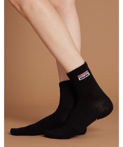 Little sunny bite（リトルサニーバイト）の「Logo socks（ソックス/靴下・レディース・ブラック/ホワイト/グリーン・FREE）」の2枚目の写真