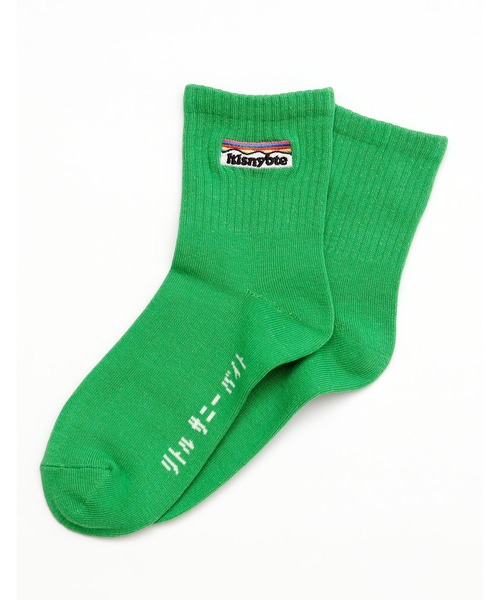 Little sunny bite（リトルサニーバイト）の「Logo socks（ソックス/靴下・レディース・ブラック/ホワイト/グリーン・FREE）」の12枚目の写真