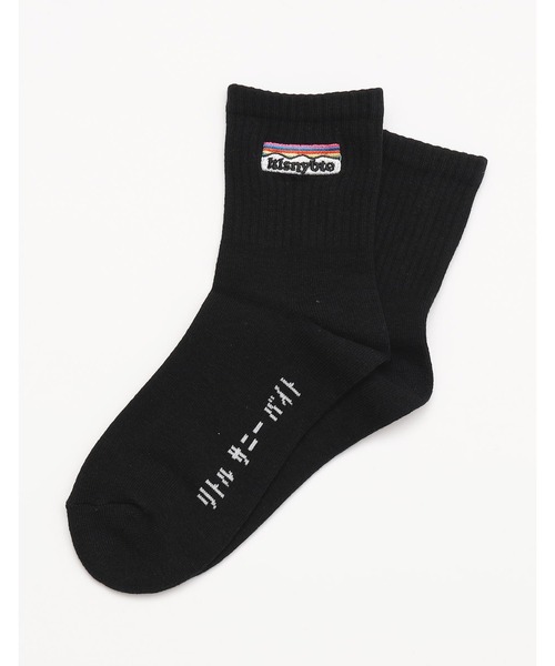 Little sunny bite（リトルサニーバイト）の「Logo socks（ソックス/靴下・レディース・ブラック/ホワイト/グリーン・FREE）」の8枚目の写真