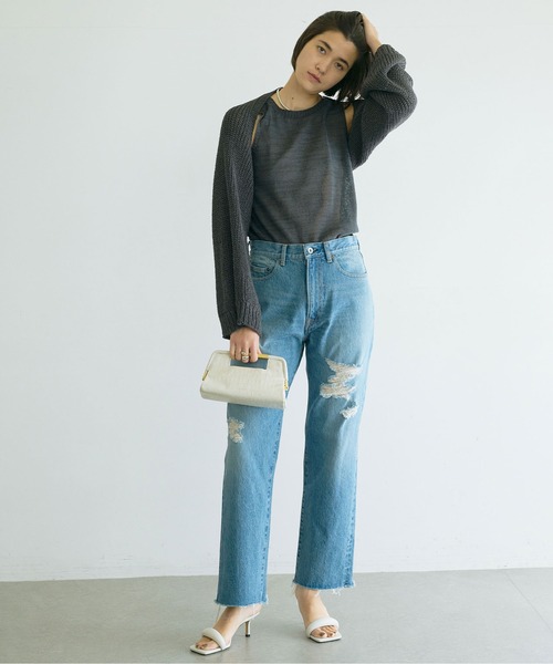 GALLARDAGALANTE（ガリャルダガランテ）の「ストレートデニム（デニムパンツ・レディース・ブルー/ブラック・XS/0/1/2）」の3枚目の写真