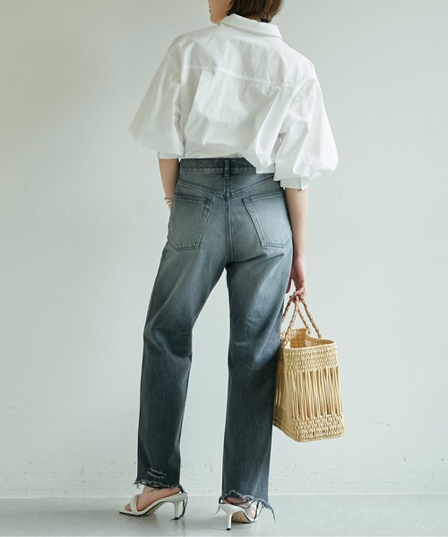 GALLARDAGALANTE（ガリャルダガランテ）の「ストレートデニム（デニムパンツ・レディース・ブルー/ブラック・XS/0/1/2）」の12枚目の写真