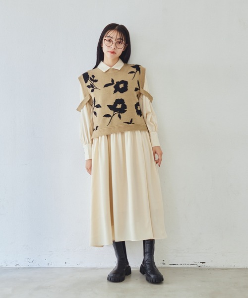 idem（イデム）の「volume tiered onepiece/ボリュームティアードシャツワンピース（シャツワンピース・レディース・アイボリー/ブラック・FREE）」の17枚目の写真