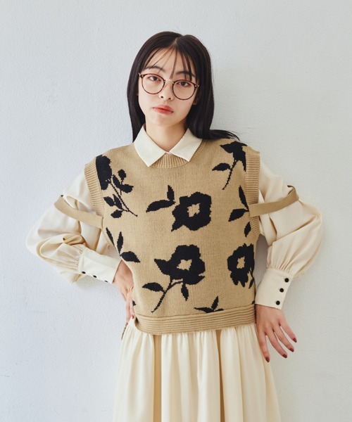 idem（イデム）の「volume tiered onepiece/ボリュームティアードシャツワンピース（シャツワンピース・レディース・アイボリー/ブラック・FREE）」の4枚目の写真