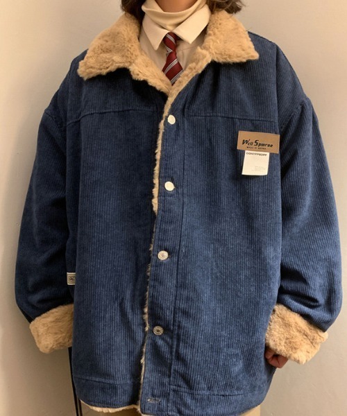 MGV(エムジーヴィー)の「ワンポイント裏ボアジャケット(その他アウター・メンズ・ベージュ/グレー/ブルー・MEDIUM/LARGE/X-LARGE)」の14枚目の写真