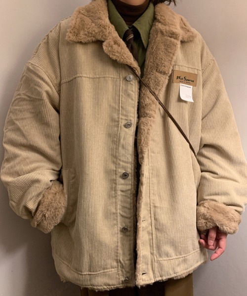 MGV(エムジーヴィー)の「ワンポイント裏ボアジャケット(その他アウター・メンズ・ベージュ/グレー/ブルー・MEDIUM/LARGE/X-LARGE)」の10枚目の写真