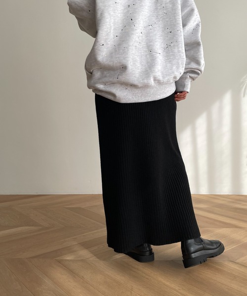 CANAL JEAN（キャナルジーン）の「El mar(エルマール) リブニットスカート（スカート・レディース・ホワイト/ブラック/グレー・ONE SIZE）」の10枚目の写真