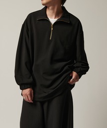 Lui's | ジョーゼットスタンドハーフZIPカットソー(Tシャツ/カットソー)