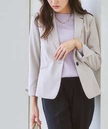 洗えるストレッチダブルクロステーラードジャケット