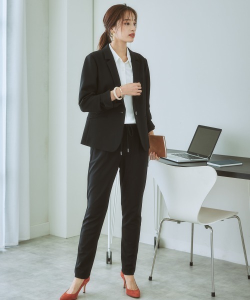 7days Life Styling(セブンデイズライフスタイリング)の「【UVカット】ストレッチダブルクロステーラードジャケット (洗濯機OK)(テーラードジャケット・レディース・ネイビー/ライトグレー/ブラック/モカ・S/LL/M/L)」の11枚目の写真