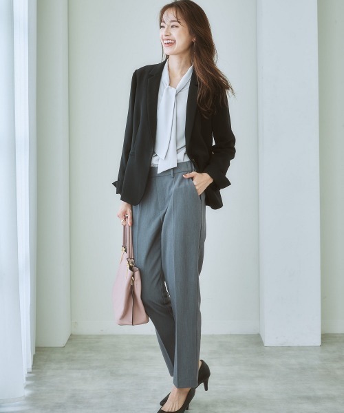 7days Life Styling(セブンデイズライフスタイリング)の「【UVカット】ストレッチダブルクロステーラードジャケット (洗濯機OK)(テーラードジャケット・レディース・ネイビー/ライトグレー/ブラック/モカ・S/LL/M/L)」の10枚目の写真