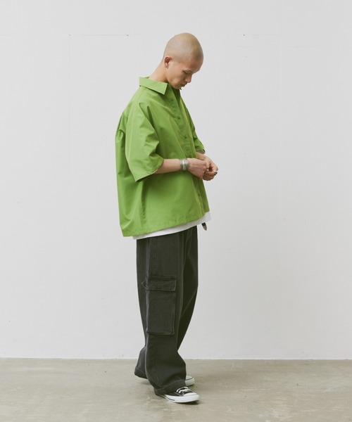 fuv.(ファブ)の「fuv - plain loose shirt 無地ルーズシャツ(シャツ/ブラウス・メンズ・ブラック/ブルー/ホワイト/グリーン・MEDIUM/LARGE)」の22枚目の写真