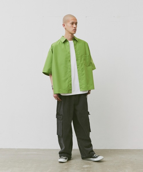 fuv.(ファブ)の「fuv - plain loose shirt 無地ルーズシャツ(シャツ/ブラウス・メンズ・ブラック/ブルー/ホワイト/グリーン・MEDIUM/LARGE)」の21枚目の写真