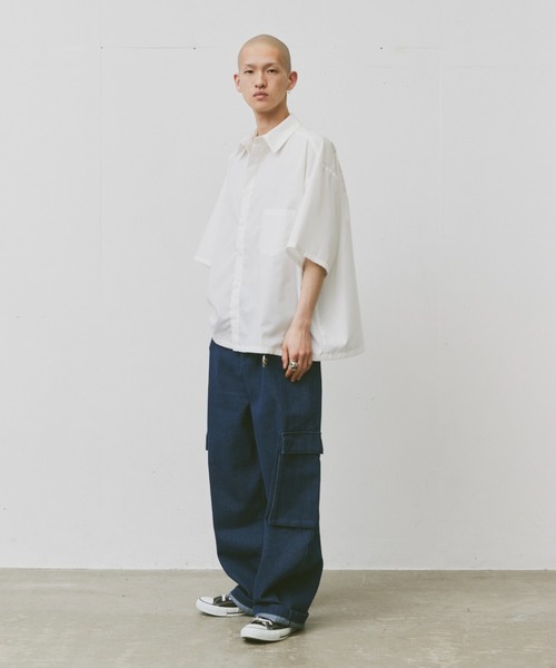 fuv.(ファブ)の「fuv - plain loose shirt 無地ルーズシャツ(シャツ/ブラウス・メンズ・ブラック/ブルー/ホワイト/グリーン・MEDIUM/LARGE)」の19枚目の写真