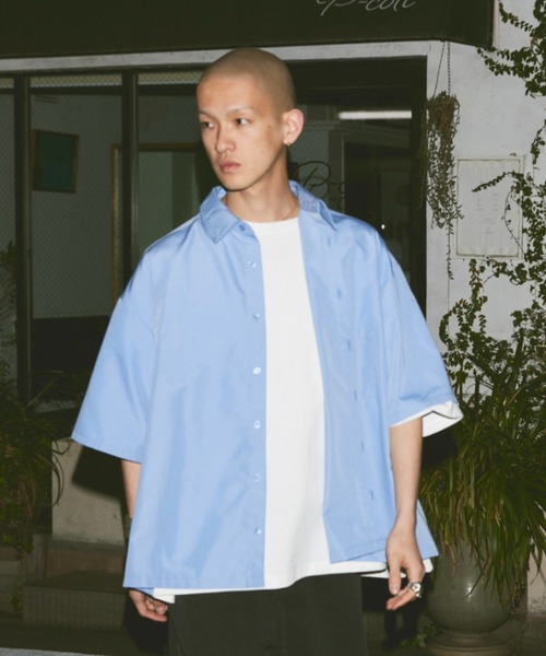 fuv.(ファブ)の「fuv - plain loose shirt 無地ルーズシャツ(シャツ/ブラウス・メンズ・ブラック/ブルー/ホワイト/グリーン・MEDIUM/LARGE)」の12枚目の写真