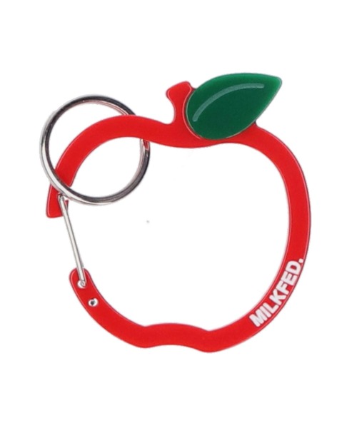 MILKFED.（ミルクフェド）の「APPLE CARABINER（キーホルダー・レディース・ライトグリーン/レッド・ONE SIZE）」の2枚目の写真