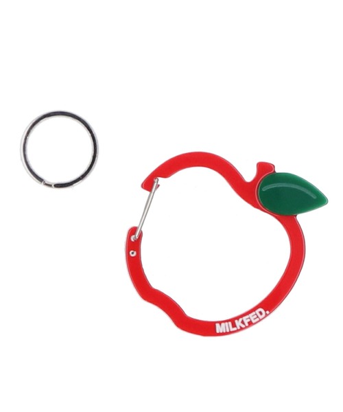 MILKFED.（ミルクフェド）の「APPLE CARABINER（キーホルダー・レディース・ライトグリーン/レッド・ONE SIZE）」の4枚目の写真
