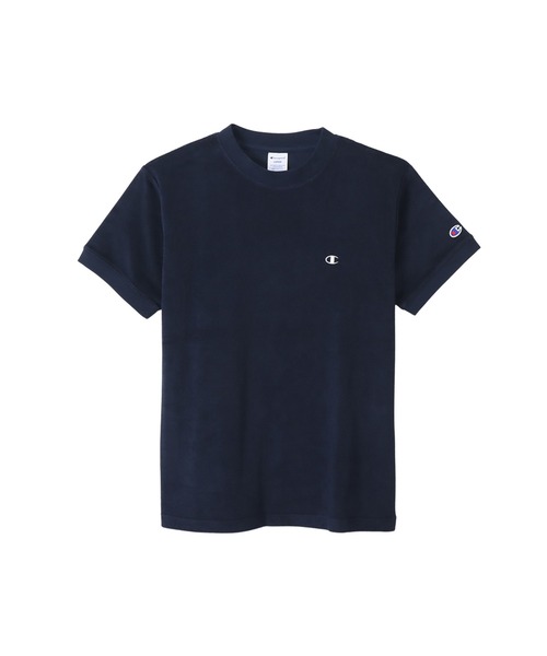 Champion(チャンピオン)の「【Champion/チャンピオン】メンズ ベーシック ショートスリーブTシャツ(Tシャツ/カットソー・メンズ・ネイビー/サンドベージュ/ホワイト/モスグリーン/グレー/ブラック・MEDIUM/LARGE/X-LARGE)」の6枚目の写真