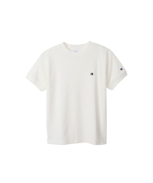 Champion(チャンピオン)の「【Champion/チャンピオン】メンズ ベーシック ショートスリーブTシャツ(Tシャツ/カットソー・メンズ・ネイビー/サンドベージュ/ホワイト/モスグリーン/グレー/ブラック・MEDIUM/LARGE/X-LARGE)」の2枚目の写真
