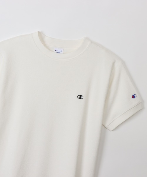 Champion(チャンピオン)の「【Champion/チャンピオン】メンズ ベーシック ショートスリーブTシャツ(Tシャツ/カットソー・メンズ・ネイビー/サンドベージュ/ホワイト/モスグリーン/グレー/ブラック・MEDIUM/LARGE/X-LARGE)」の8枚目の写真