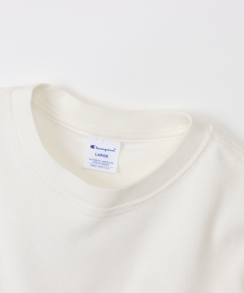 Champion(チャンピオン)の「【Champion/チャンピオン】メンズ ベーシック ショートスリーブTシャツ(Tシャツ/カットソー・メンズ・ネイビー/サンドベージュ/ホワイト/モスグリーン/グレー/ブラック・MEDIUM/LARGE/X-LARGE)」の9枚目の写真