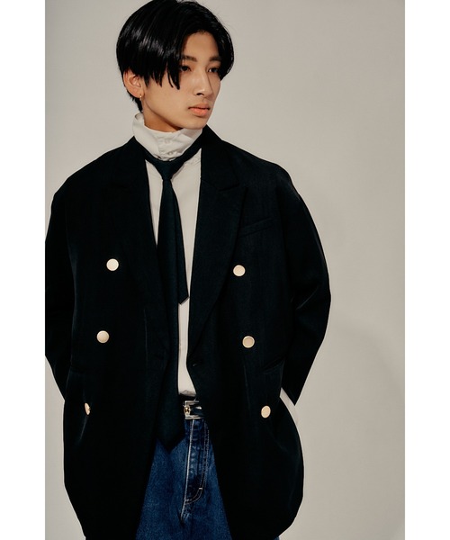 Adoon plain(アドーンプレーン)の「【Oversized shirring shirt】/オーバーサイズシャーリングシャツ(シャツ/ブラウス・メンズ・ブラック/オフホワイト・MEDIUM/LARGE)」の14枚目の写真