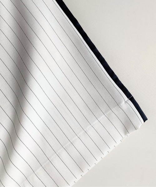 Q(キュー)の「ピンストライプサイドラインワイドパンツ(その他パンツ・レディース・ホワイト系/ブルー系・MEDIUM)」の6枚目の写真