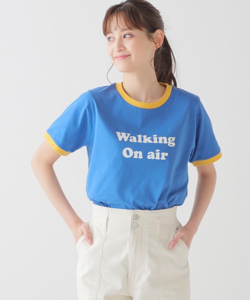 Honeys（ハニーズ）の「リンガーＴシャツ（Tシャツ/カットソー・レディース・ブルー/ブラック/ホワイト/ピンク/グリーン・L/M/S）」の15枚目の写真