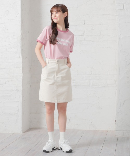 Honeys（ハニーズ）の「リンガーＴシャツ（Tシャツ/カットソー・レディース・ブルー/ブラック/ホワイト/ピンク/グリーン・L/M/S）」の17枚目の写真