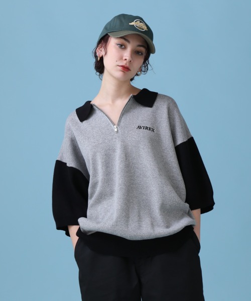 AVIREX（アヴィレックス）の「《直営店限定》HARF ZIP POLO/ハーフ