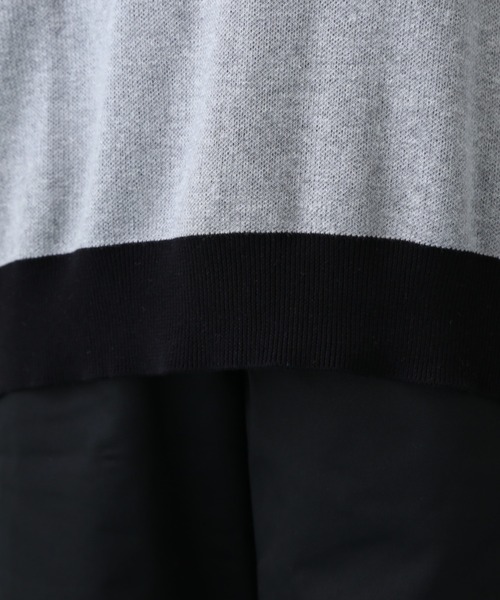 AVIREX（アヴィレックス）の「《直営店限定》HARF ZIP POLO/ハーフジップ ポロシャツ（ニット/セーター・レディース・グレー/ベージュ・L/M）」の12枚目の写真