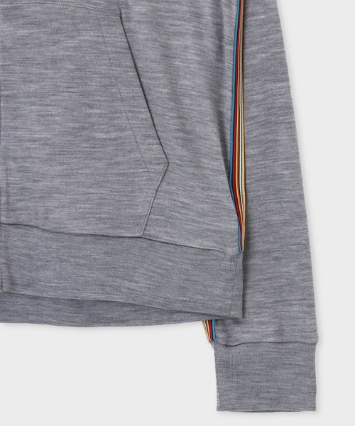 Paul Smith ポールスミス　ストライプテープ ウール スムース パーカー Paul Smith（ポールスミス）の「ストライプテープ ウールスムース