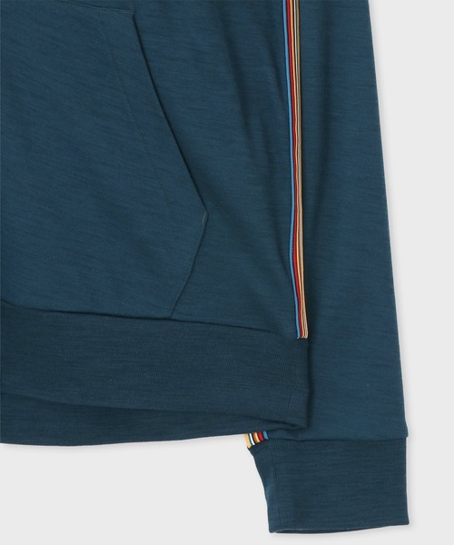 Paul Smith ポールスミス　ストライプテープ ウール スムース パーカー Paul Smith（ポールスミス）の「ストライプテープ ウールスムース