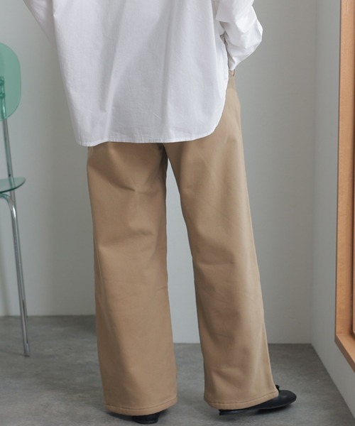 ElegChic(エレグシック)の「裏フリースツイルワイドストレートパンツ(チノパンツ・レディース・ブラック/ベージュ/カーキ・M/4L/L/XL/XXL)」の18枚目の写真