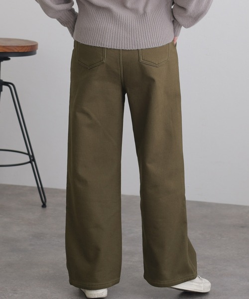 ElegChic(エレグシック)の「裏フリースツイルワイドストレートパンツ(チノパンツ・レディース・ブラック/ベージュ/カーキ・M/4L/L/XL/XXL)」の21枚目の写真