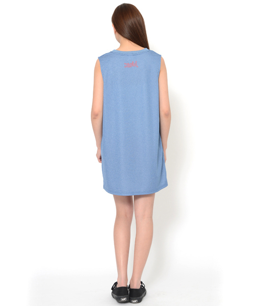 Champion（チャンピオン）の「【ViVi8月号掲載】X-girl×CHAMPION OUTLINE LOGO COOL TANK DRESS（ワンピース・レディース・ホワイト/ブラック/アッシュ/ブルー・1/2）」の6枚目の写真