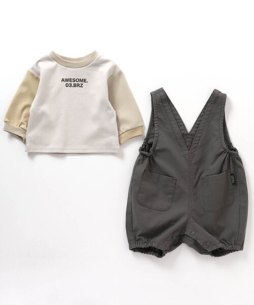 BREEZE（ブリーズ）の「ボディーオール×パンツセットアップ（その他ベビーウェア・キッズ・ミント/チャコール・70/80）」の15枚目の写真