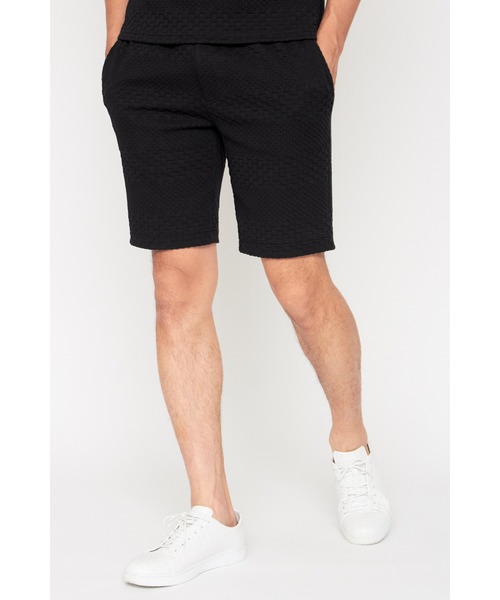 HIGH STREET(ハイストリート)の「HIGH STREET∴ジオメトリックボーダーショートパンツ(その他パンツ・メンズ・ホワイト/ネイビー/ブラック・L/LL/M)」の3枚目の写真
