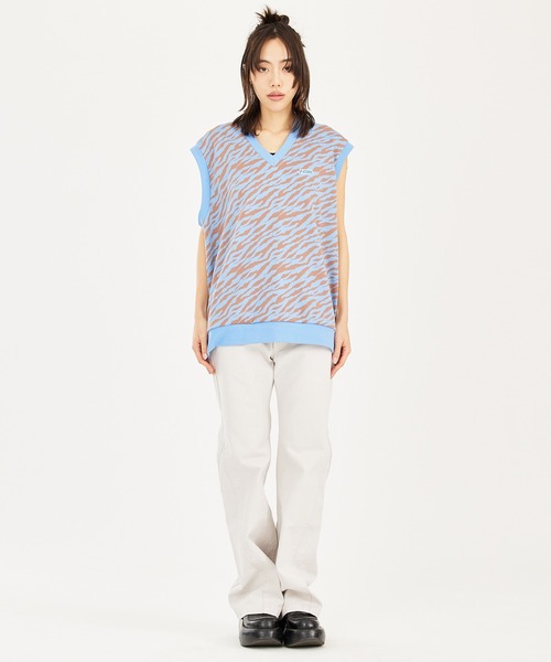 X-girl（エックスガール）の「ZEBRA PATTERN VEST（ベスト）」 - WEAR