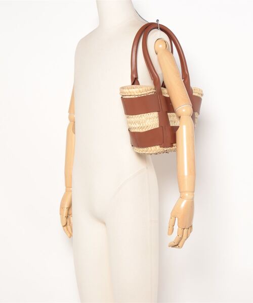 allureville（アルアバイル）の「【DEMELLIER LONDON(デメリエー)】 SANTORINI（かごバッグ・レディース・ブラウン/ブラック・2）」の4枚目の写真
