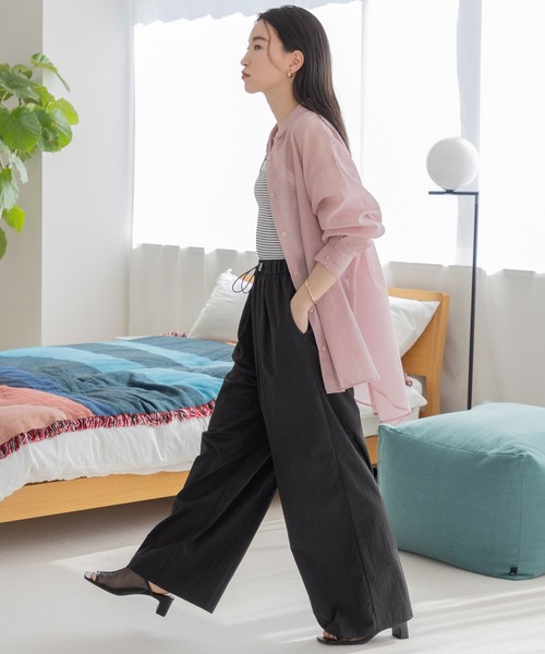 LOWRYS FARM(ローリーズファーム)の「ドロストナイロンワイドパンツ 193236(その他パンツ・レディース・ブラック/パープル/アイボリー・FREE)」の17枚目の写真
