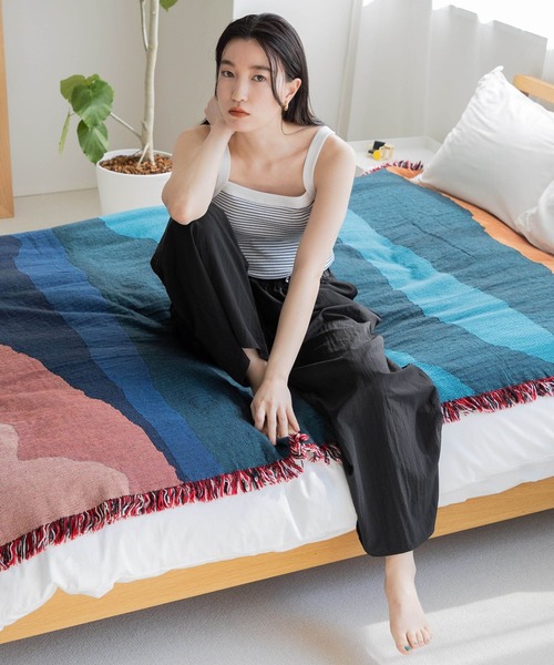 LOWRYS FARM(ローリーズファーム)の「ドロストナイロンワイドパンツ 193236(その他パンツ・レディース・ブラック/パープル/アイボリー・FREE)」の14枚目の写真