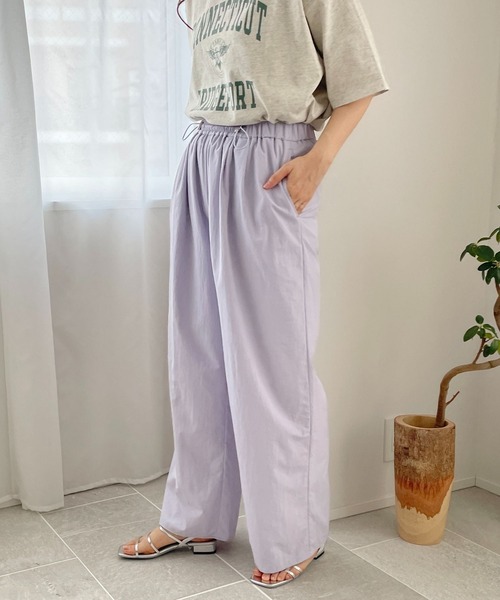 LOWRYS FARM(ローリーズファーム)の「ドロストナイロンワイドパンツ 193236(その他パンツ・レディース・ブラック/パープル/アイボリー・FREE)」の18枚目の写真