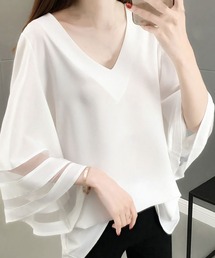 袖フレア Vネック」に該当するトップスファッション通販 - ZOZOTOWN