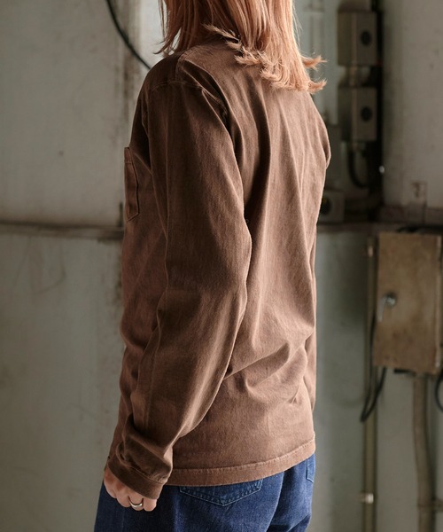 Good On（グッドオン）の「GOOD ON　L/S クルーポケット Tシャツ GOLT1306（Tシャツ/カットソー・メンズ・ナチュラル/ブラウン・S/M/L/XL）」の15枚目の写真