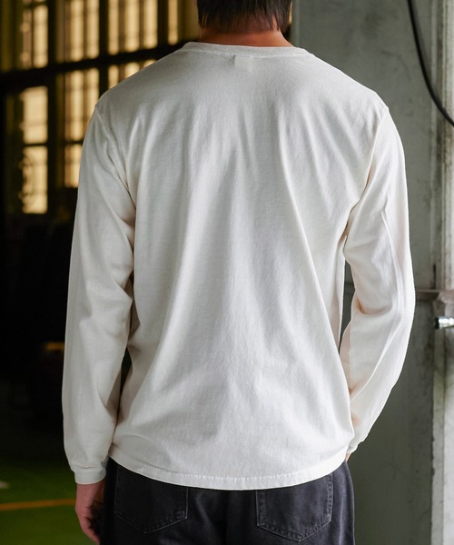 Good On（グッドオン）の「GOOD ON　L/S クルーポケット Tシャツ GOLT1306（Tシャツ/カットソー・メンズ・ナチュラル/ブラウン・S/M/L/XL）」の13枚目の写真