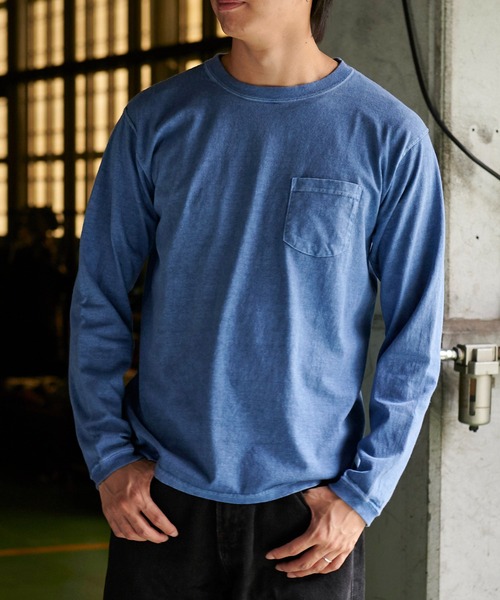 Good On（グッドオン）の「GOOD ON　L/S クルーポケット Tシャツ GOLT1306（Tシャツ/カットソー・メンズ・ナチュラル/ブラウン・S/M/L/XL）」の20枚目の写真