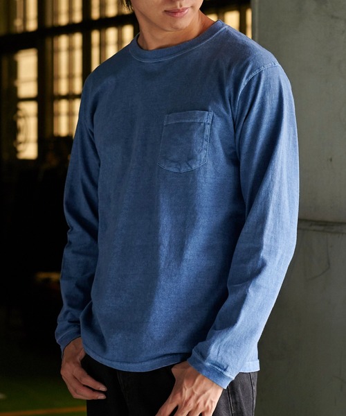Good On（グッドオン）の「GOOD ON　L/S クルーポケット Tシャツ GOLT1306（Tシャツ/カットソー・メンズ・ナチュラル/ブラウン・S/M/L/XL）」の21枚目の写真