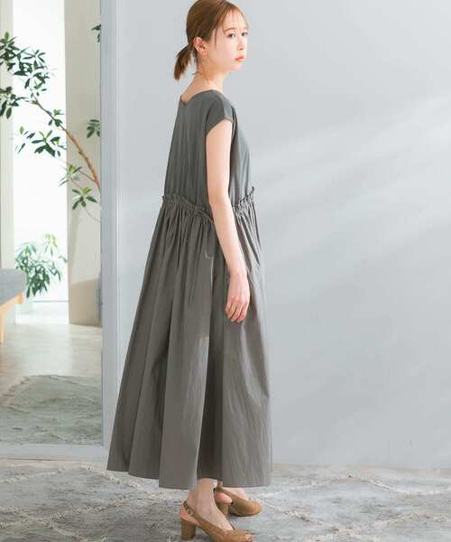 『WEB限定』ドッキングウエストギャザーワンピース