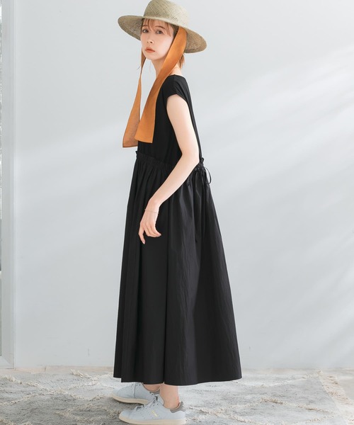 『WEB限定』ドッキングウエストギャザーワンピース